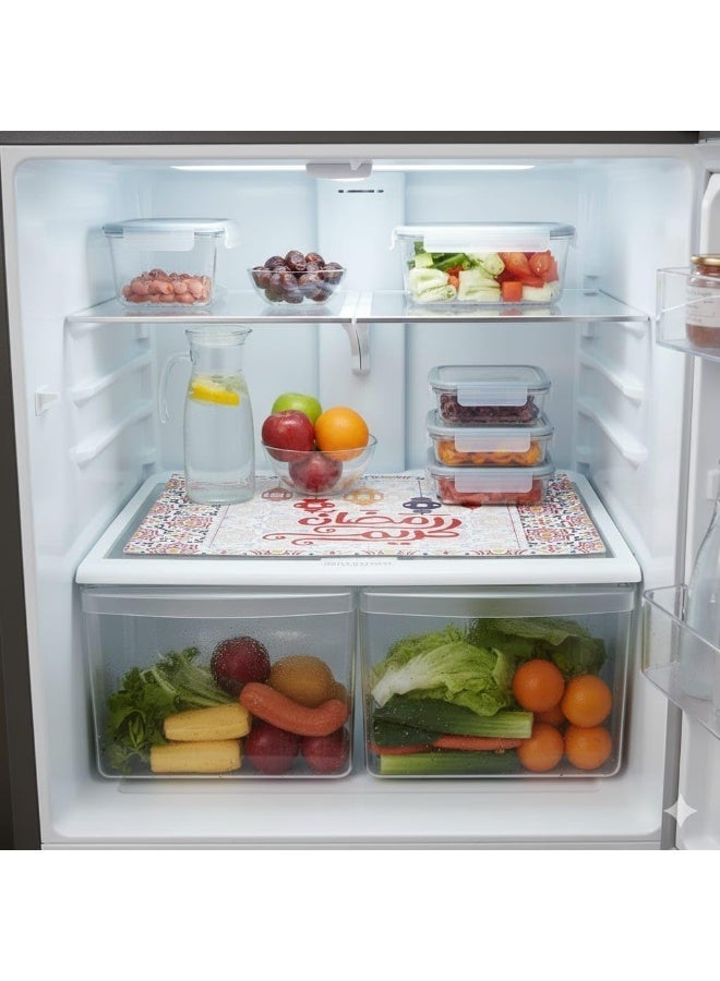 Ramadan refrigerator shelf liners - 4-piece set of easy-to-clean plastic - Image 2